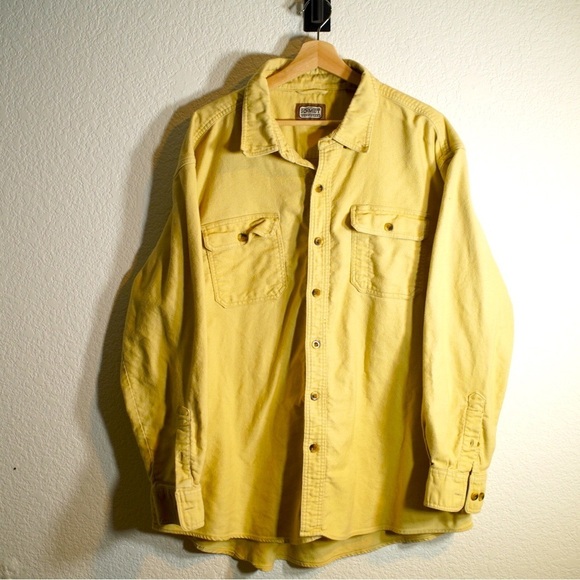 C.E. Schmidt Workwear Shirt Button Down Dijon Mustard 100% Cotton Heavy Duty 3XL - Picture 1 of 9